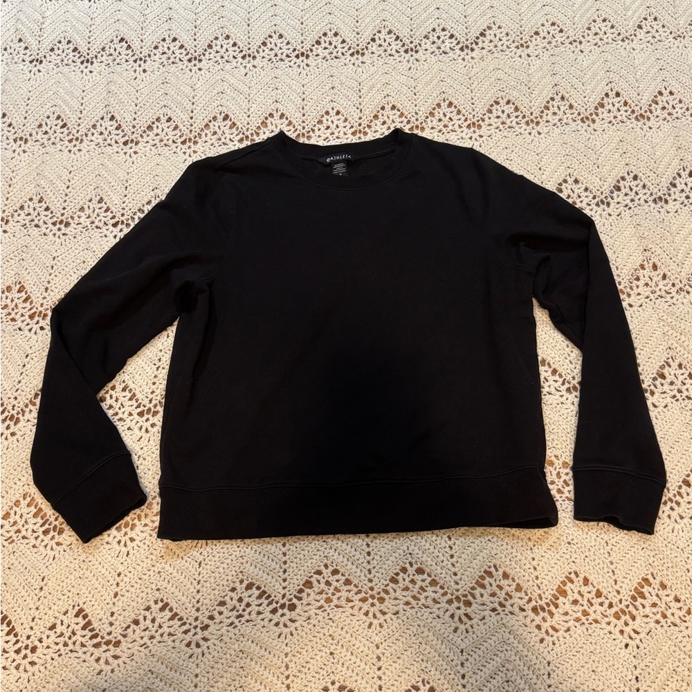 Athleta Black Crewneck Sweatshirt Women’s Size Small For Active Or Lounge